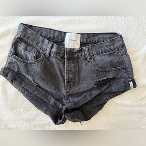 One Teaspoon one by oneteaspoon bandits Charcoal Jean Shorts